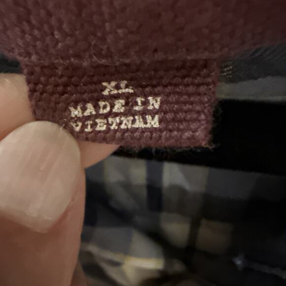 Alesbury Mens Slim Fit Navy Yellow White Plaid Button Down Shirt Extra Large - Picture 5 of 7